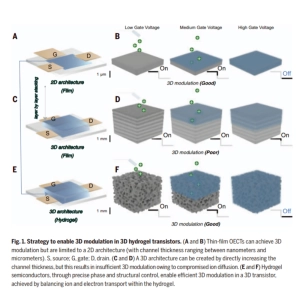 افزایش بُعدپذیری ترانزیستورها با هیدروژل‌ها