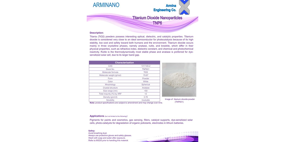 نانو پودر اکسید تیتانیوم آناتاز