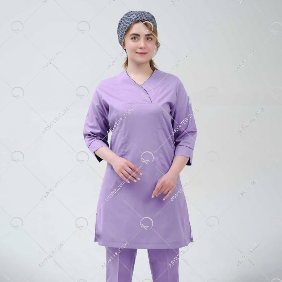 لباس اتاق عمل زنانه بنفش Liberta