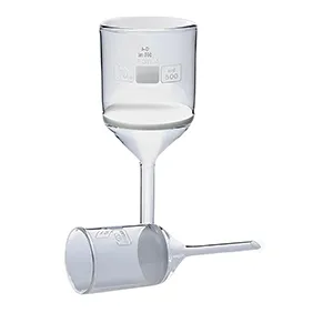 قیف بوخنر شیشه ای صافی دار