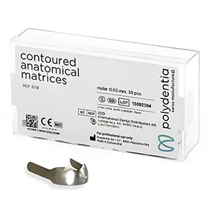 نوار ماتریس پولیدنشیا Contoured Anatomical Matrices Molar+Extention