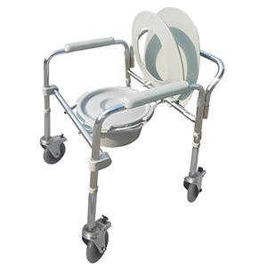 صندلی توالت مبله چرخدار با تنظیم ارتفاع