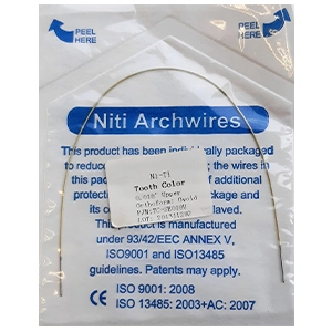 آرچ وایر ارتودنسی نی‌تی رنگ دندانی فک پایین چینی 0.012