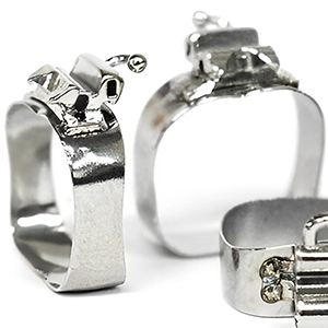 بند ارتودنسی فک پایین چپ Edgewise 0.018 کلیت دار هلال T.S.H