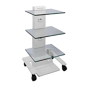 سرویتور 3 طبقه شیشه ای با پایه پدال دار