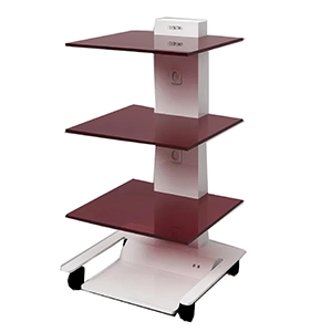 سرویتور سه طبقه شیشه ای پایه پدال دار