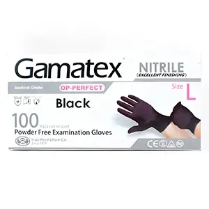 دستکش نیتریل مشکی گاماتکس